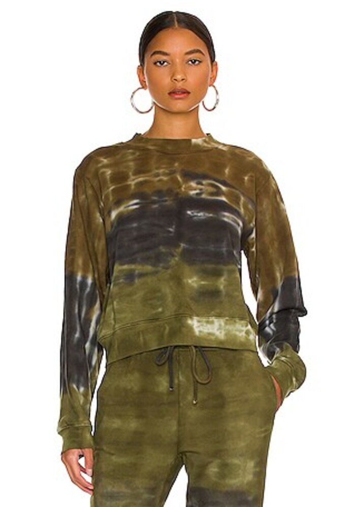 Cotton Citizen Milan Crew Sweatshirt in Moss Ombre